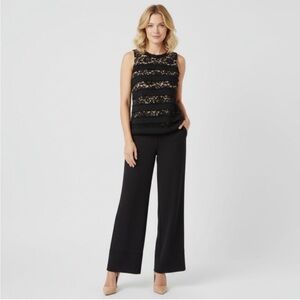 J. Crew Black Lace Top